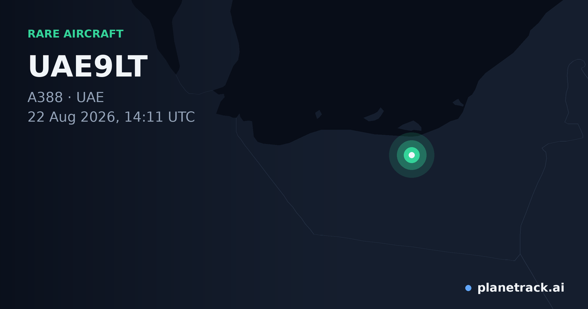 Map of where UAE9LT's rare aircraft happened
