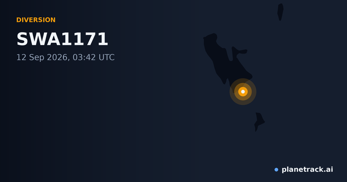 Map of where SWA1171's diversion happened