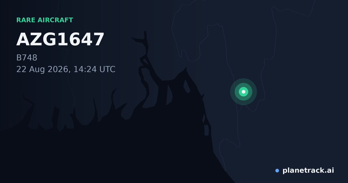 Map of where AZG1647's rare aircraft happened