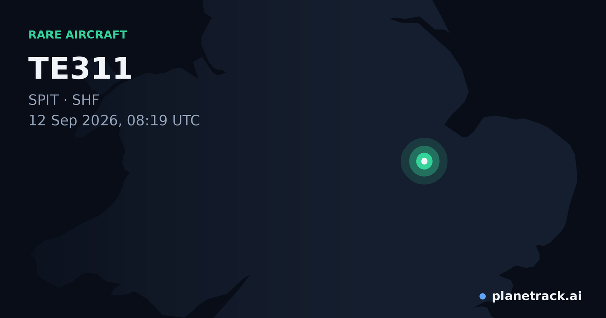 Map of where TE311's rare aircraft happened