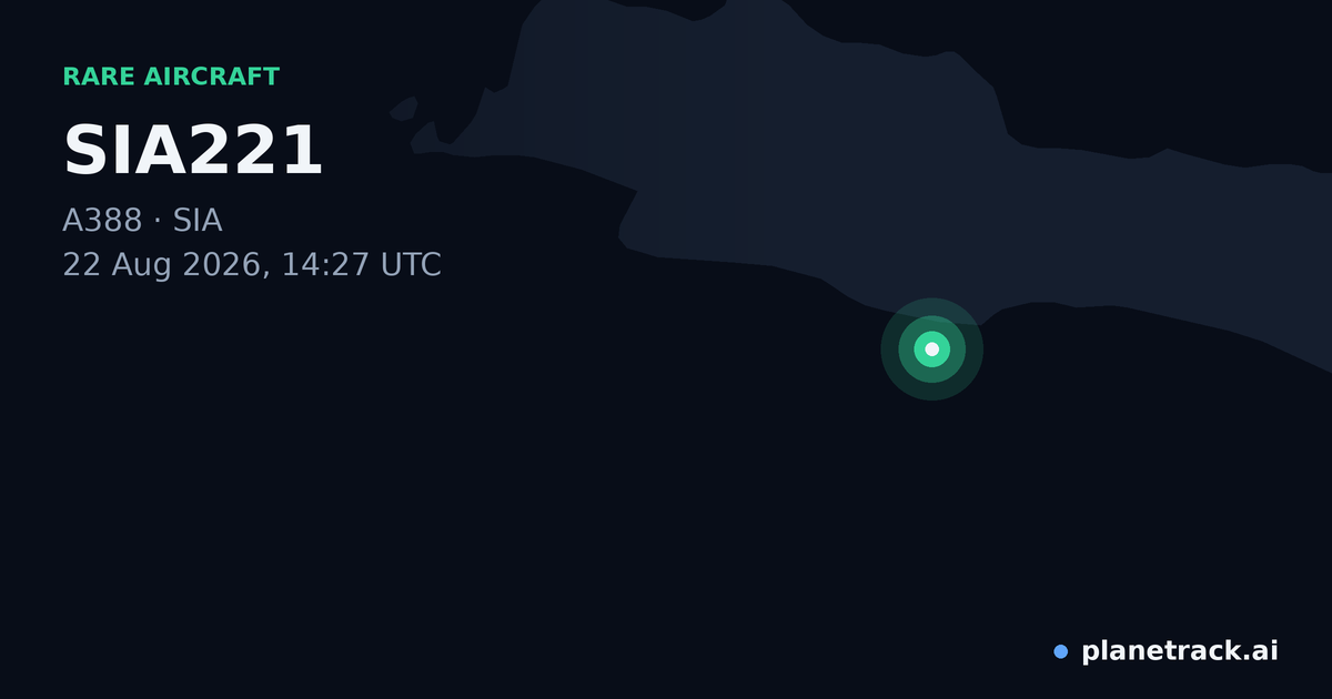 Map of where SIA221's rare aircraft happened