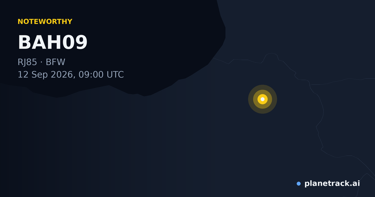 Map of where BAH09's special aircraft happened