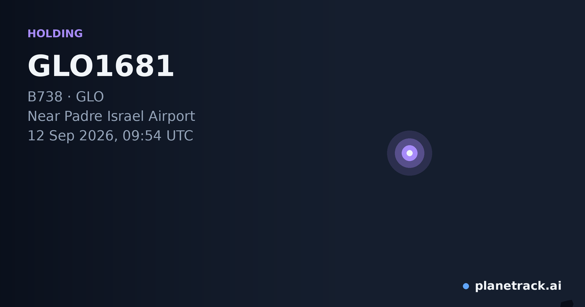Map of where GLO1681's holding pattern happened