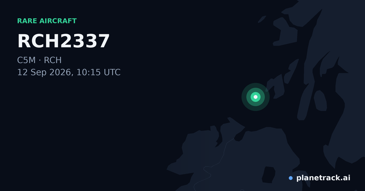 Map of where RCH2337's rare aircraft happened