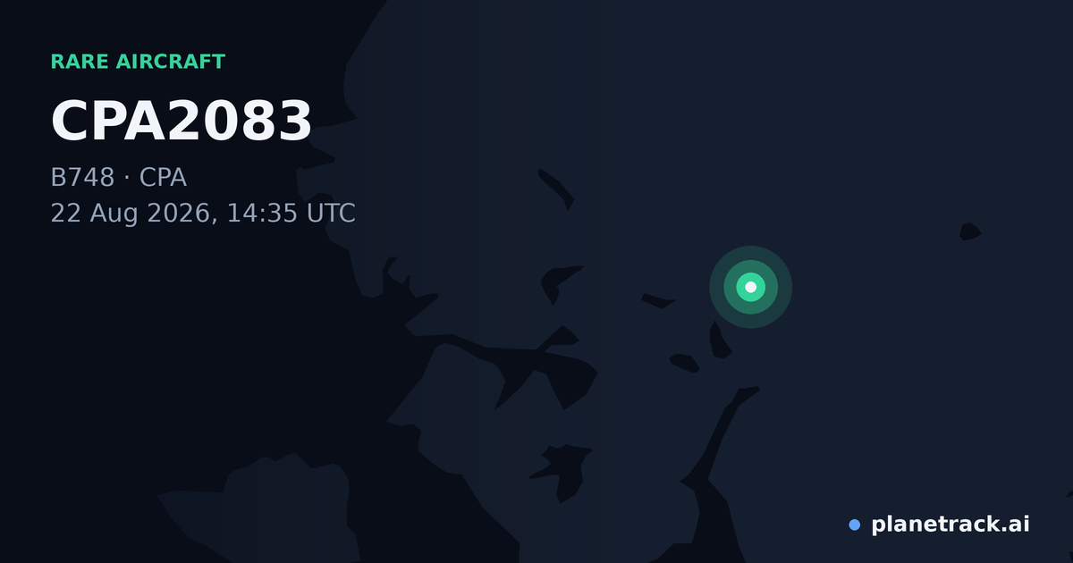 Map of where CPA2083's rare aircraft happened