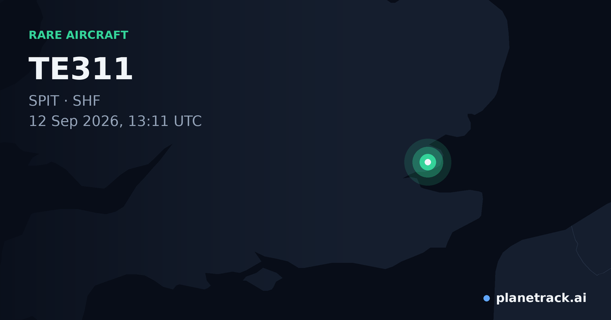 Map of where TE311's rare aircraft happened