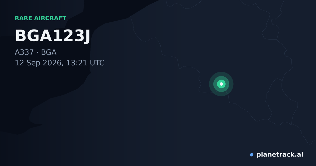 Map of where BGA123J's rare aircraft happened
