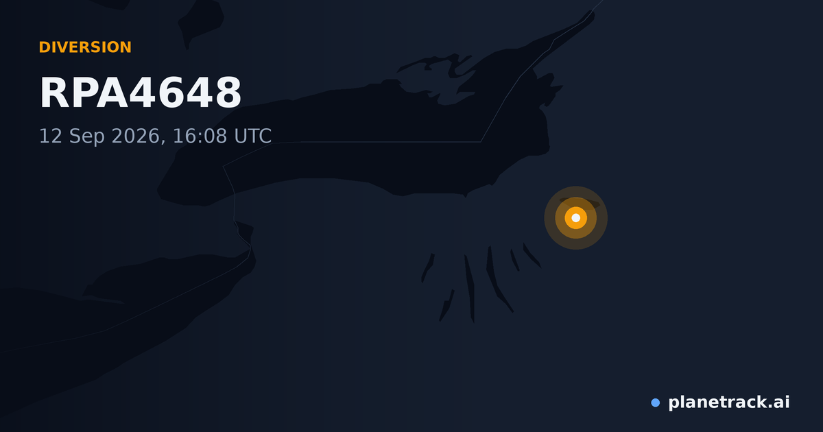 Map of where RPA4648's diversion happened