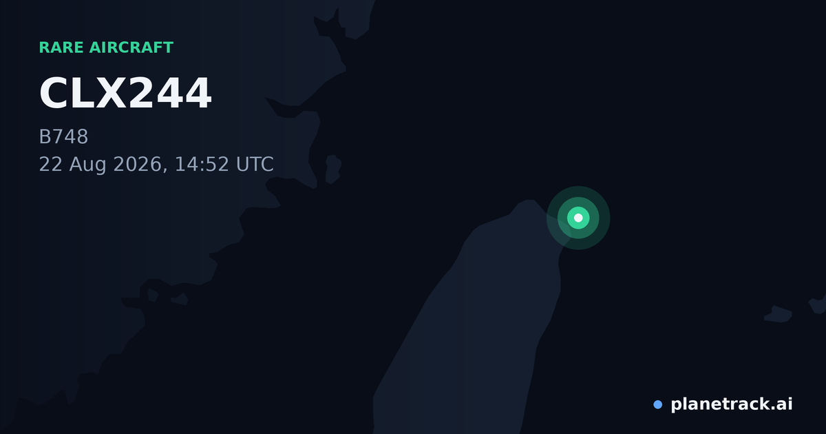 Map of where CLX244's rare aircraft happened