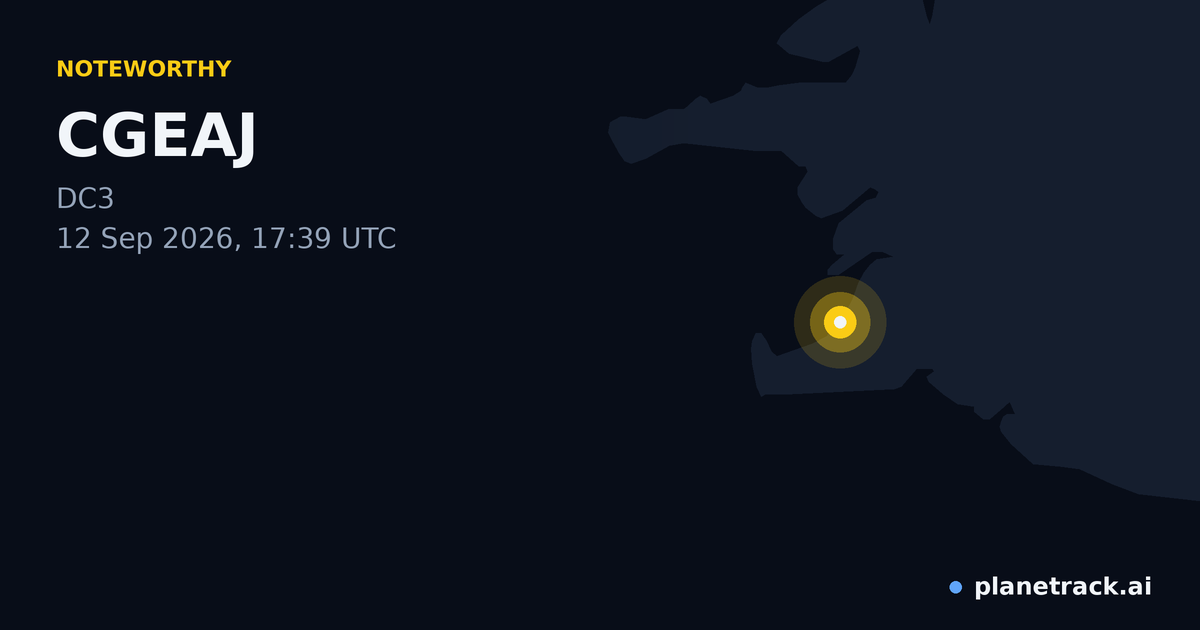 Map of where CGEAJ's special aircraft happened