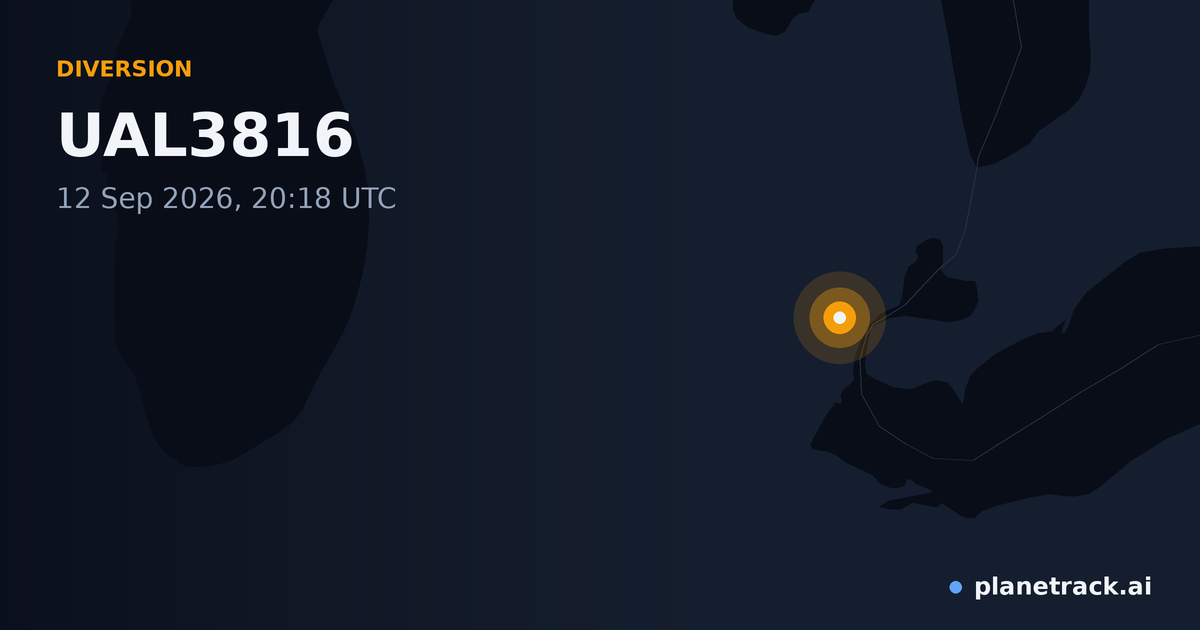 Map of where UAL3816's diversion happened