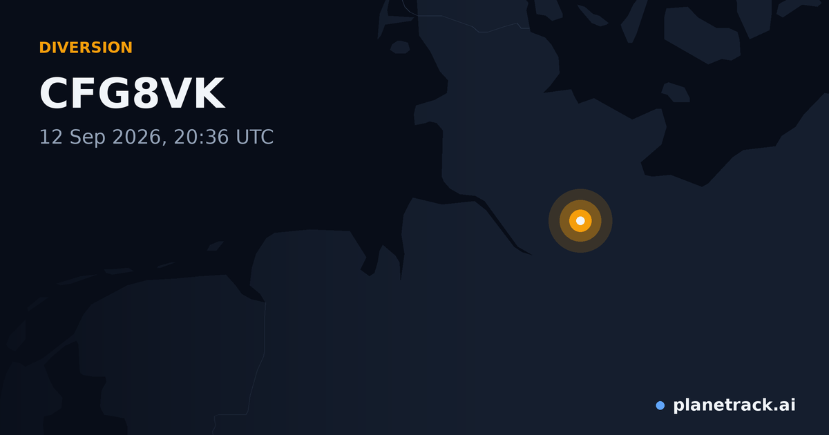 Map of where CFG8VK's diversion happened