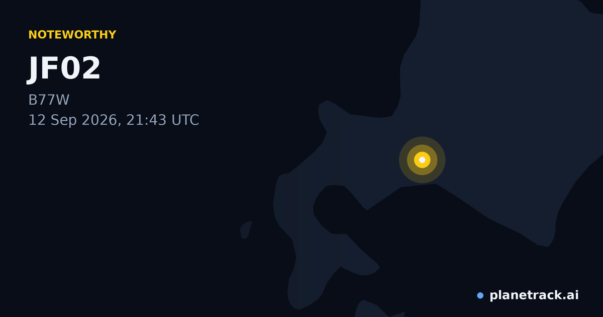 Map of where JF02's special aircraft happened