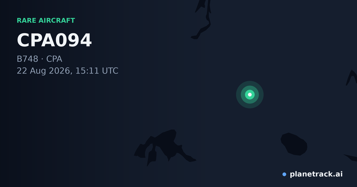 Map of where CPA094's rare aircraft happened