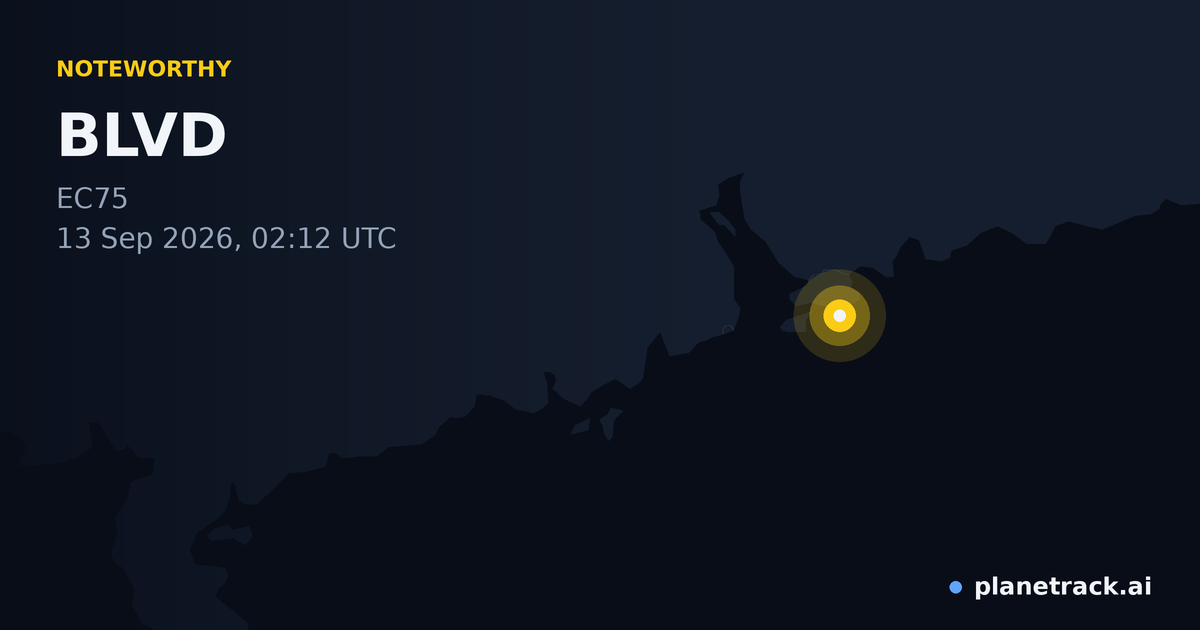 Map of where BLVD's special aircraft happened