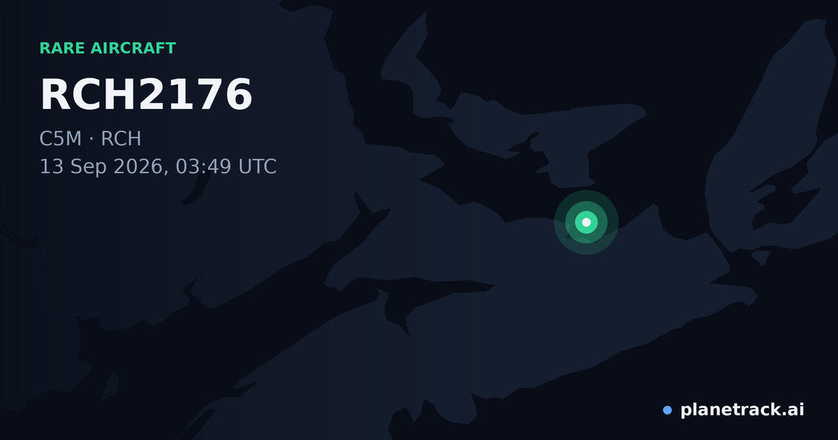 Map of where RCH2176's rare aircraft happened
