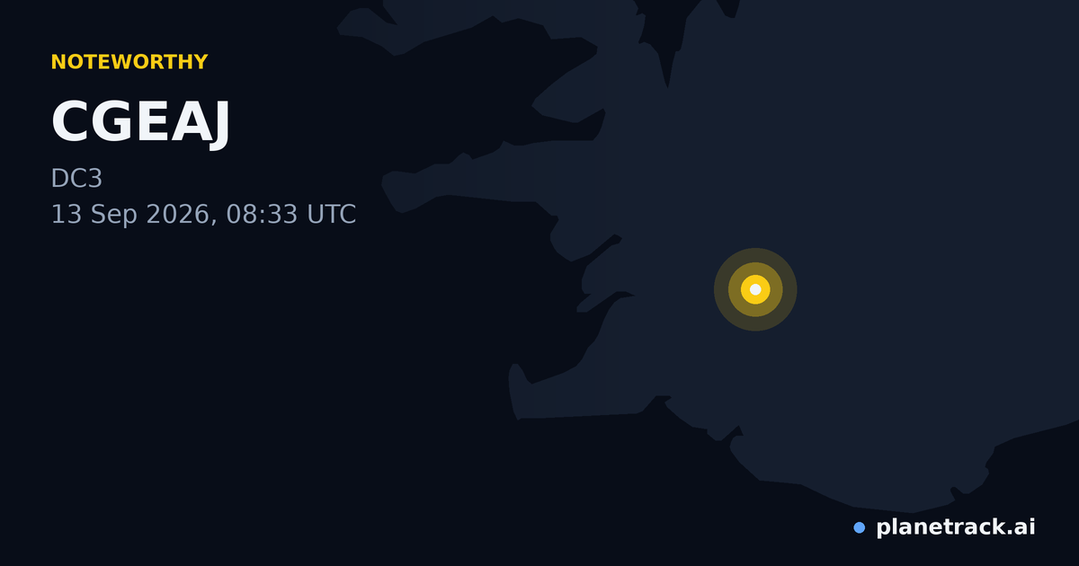 Map of where CGEAJ's special aircraft happened