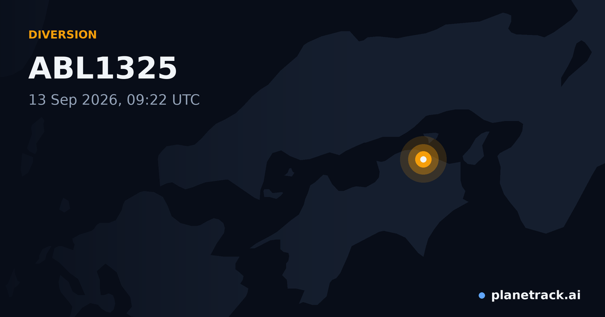 Map of where ABL1325's diversion happened