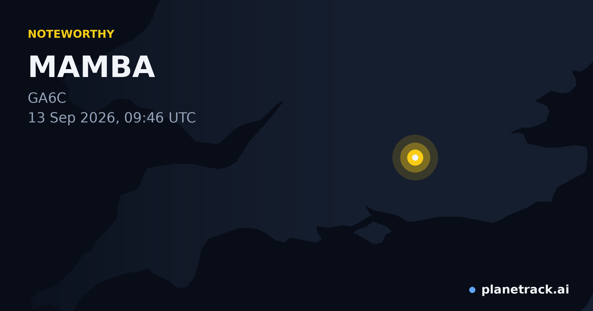 Map of where MAMBA's special aircraft happened