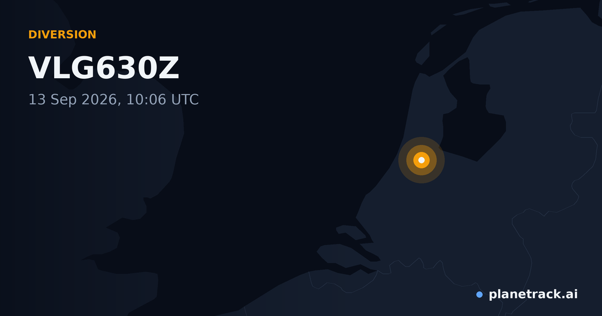 Map of where VLG630Z's diversion happened