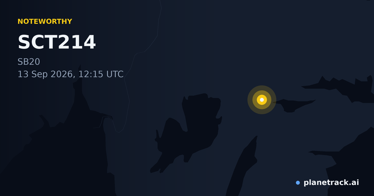 Map of where SCT214's special aircraft happened