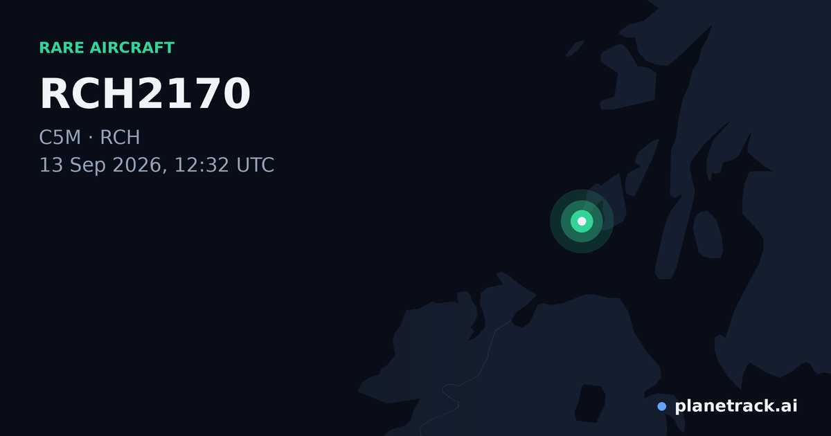 Map of where RCH2170's rare aircraft happened