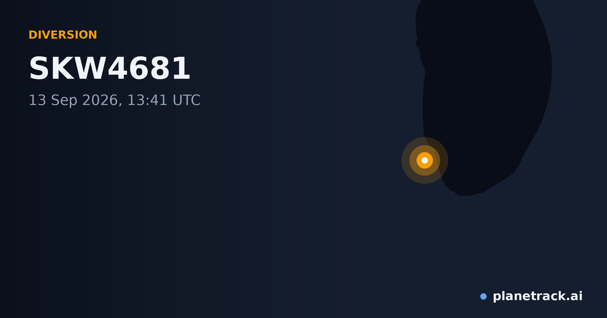 Map of where SKW4681's diversion happened