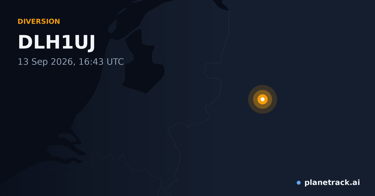 Map of where DLH1UJ's diversion happened
