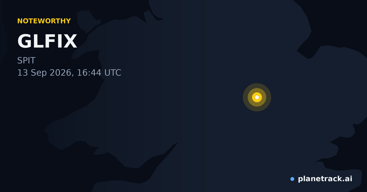 Map of where GLFIX's special aircraft happened