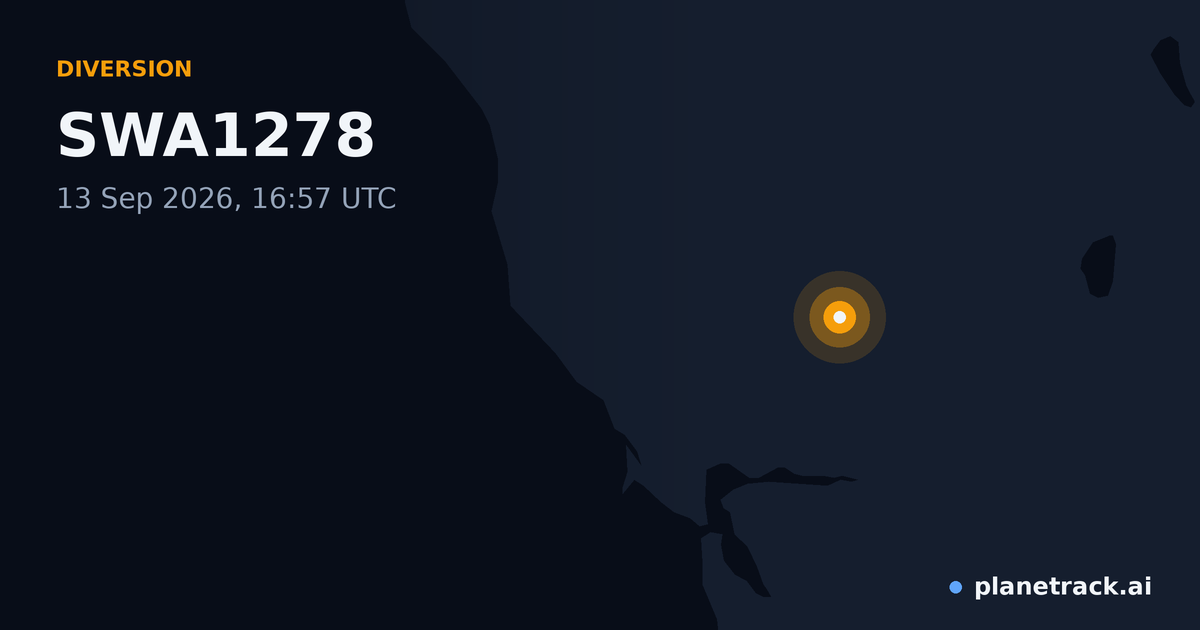 Map of where SWA1278's diversion happened