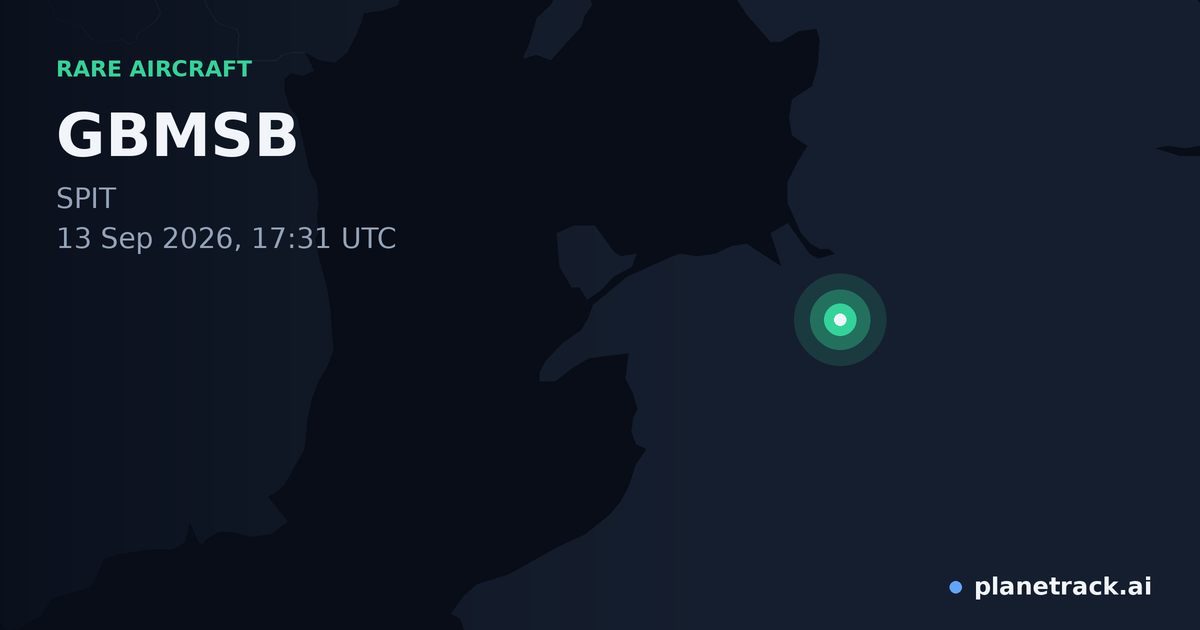 Map of where GBMSB's rare aircraft happened
