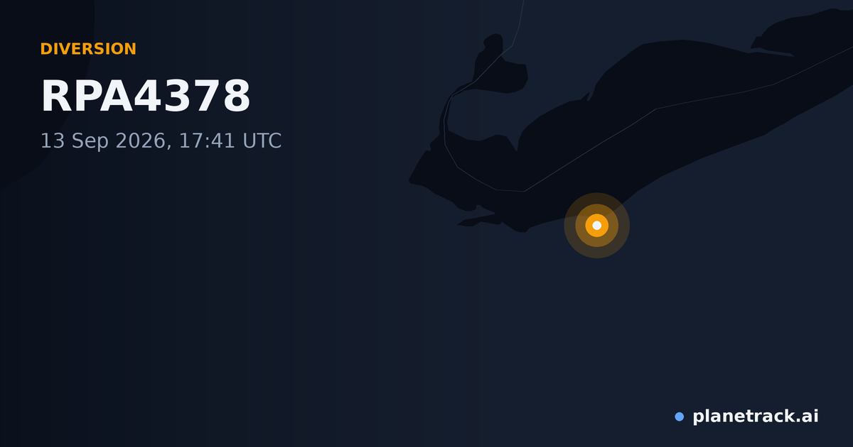 Map of where RPA4378's diversion happened