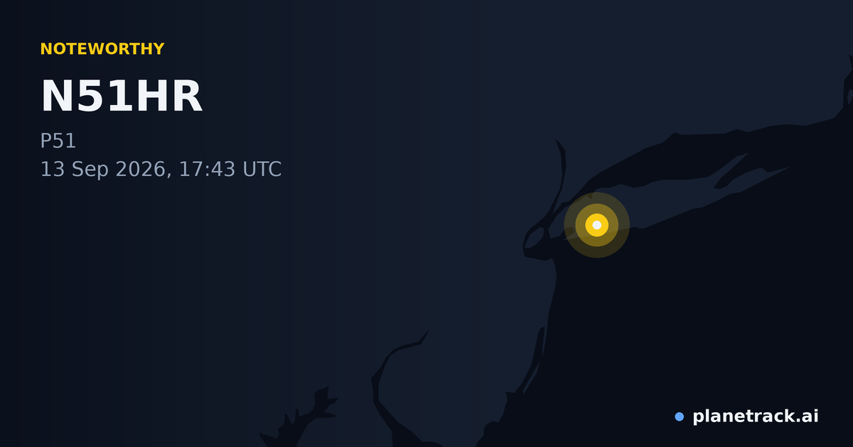 Map of where N51HR's special aircraft happened
