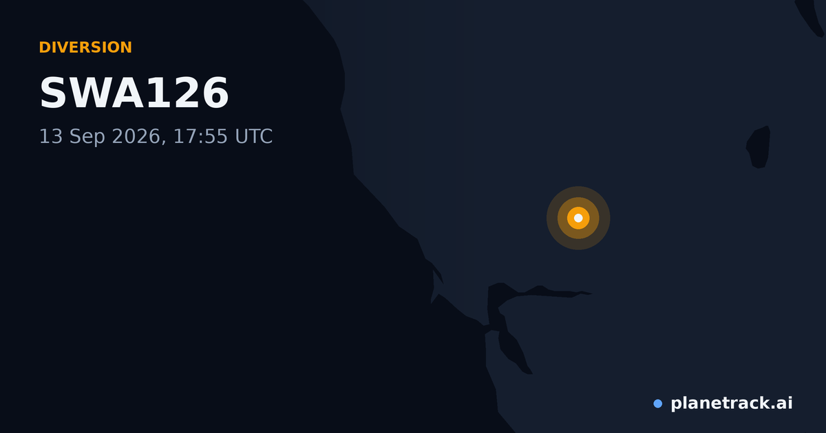Map of where SWA126's diversion happened