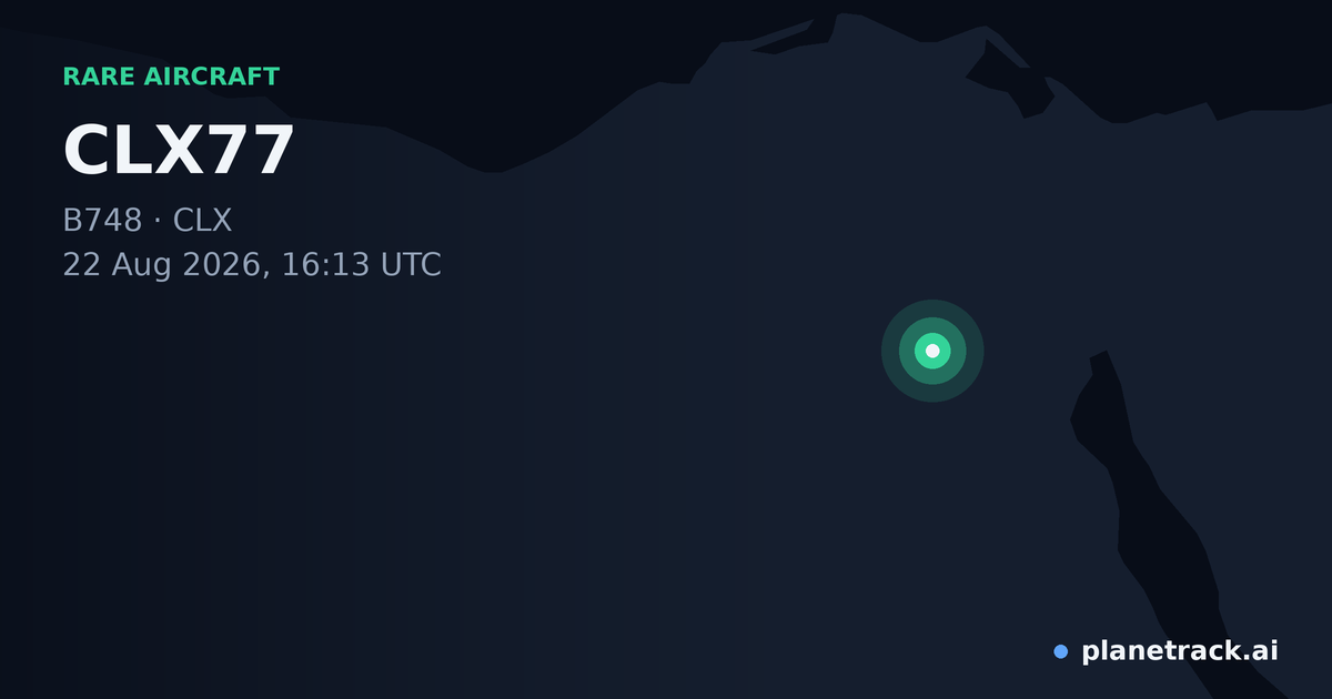 Map of where CLX77's rare aircraft happened