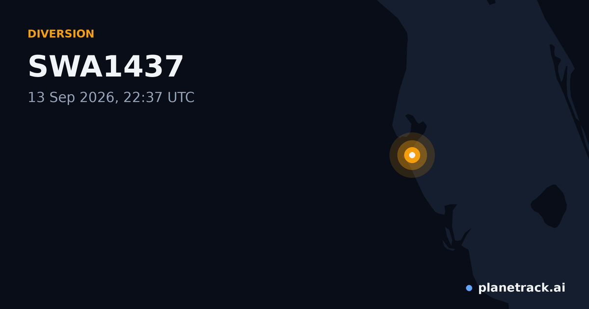 Map of where SWA1437's diversion happened