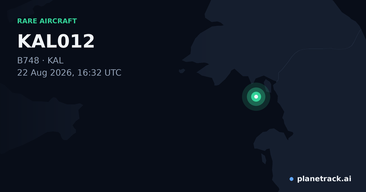 Map of where KAL012's rare aircraft happened
