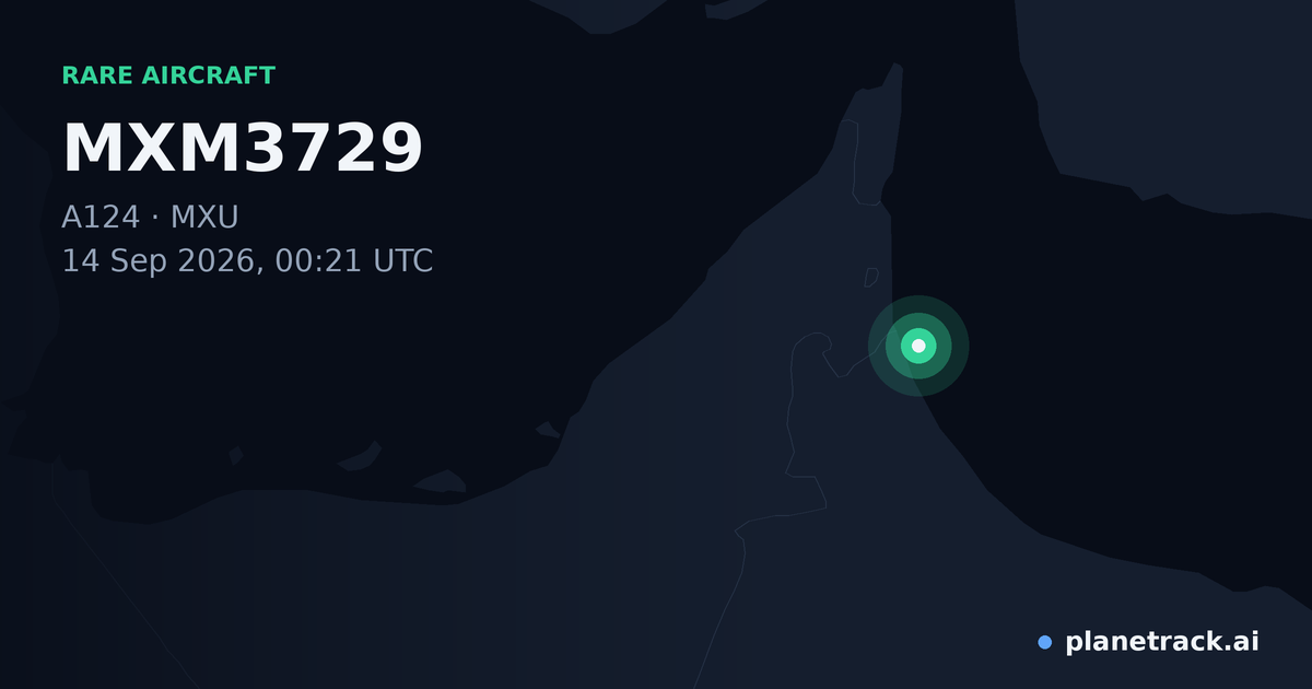 Map of where MXM3729's rare aircraft happened