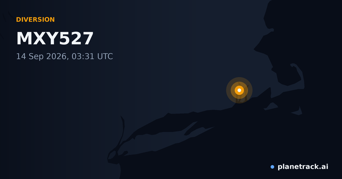 Map of where MXY527's diversion happened