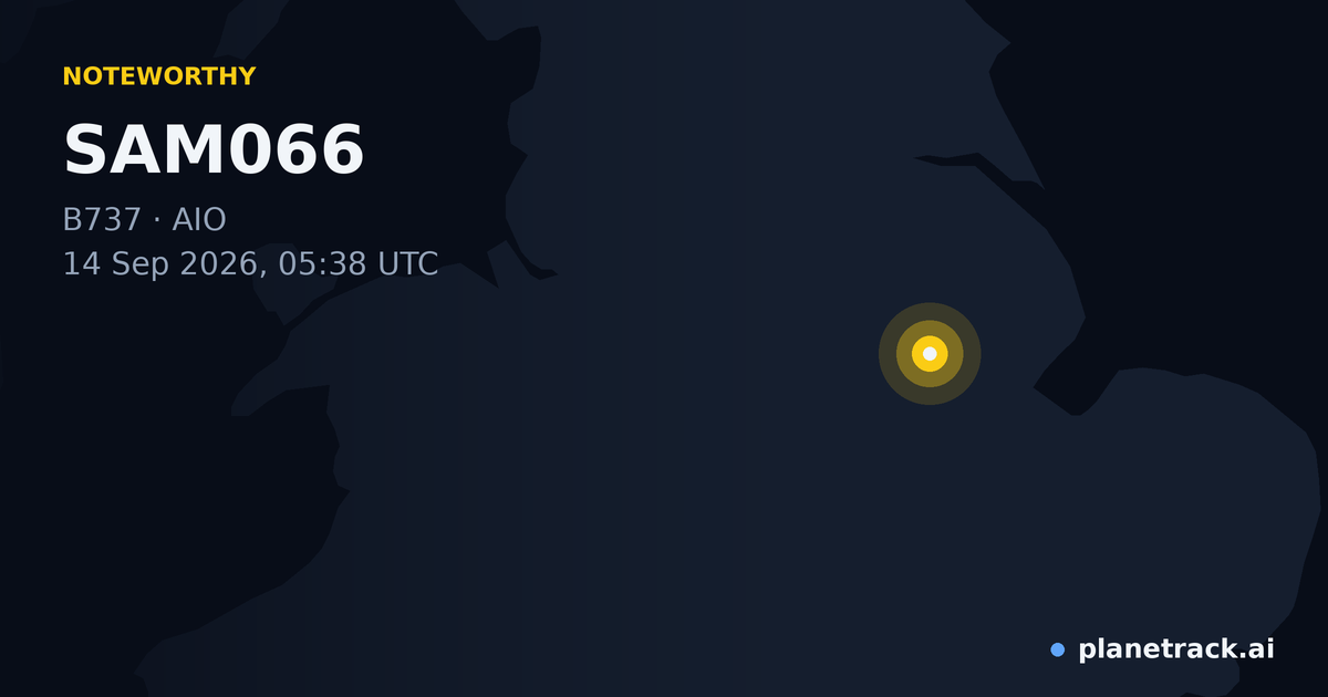 Map of where SAM066's special aircraft happened