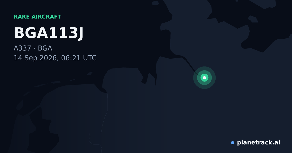 Map of where BGA113J's rare aircraft happened