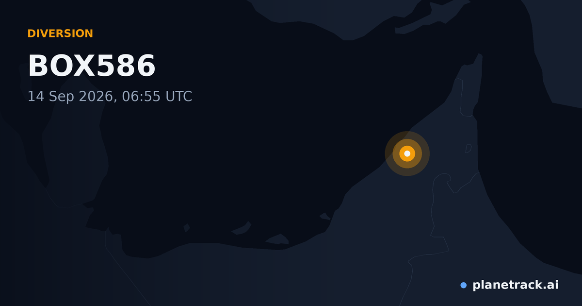 Map of where BOX586's diversion happened