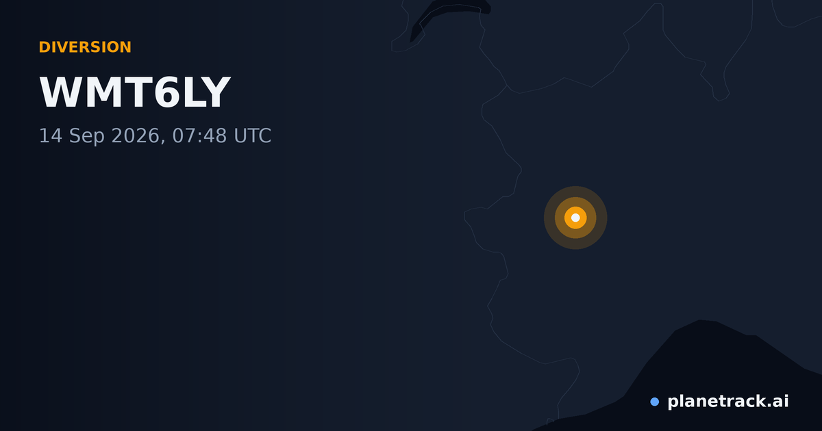 Map of where WMT6LY's diversion happened