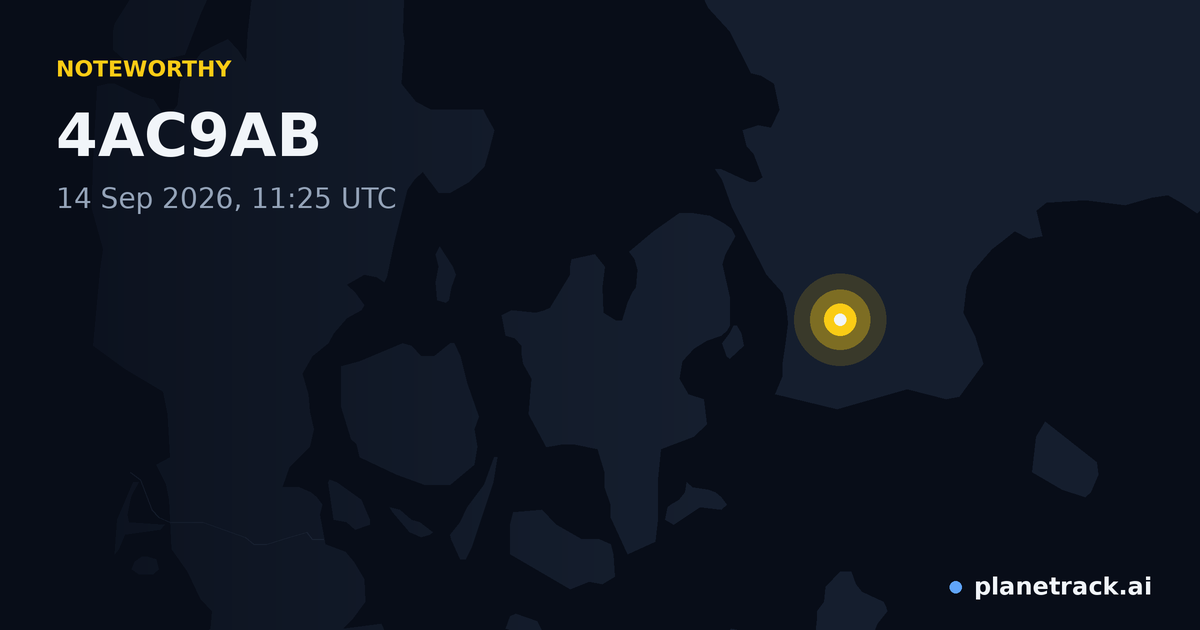 Map of where 4AC9AB's special aircraft happened