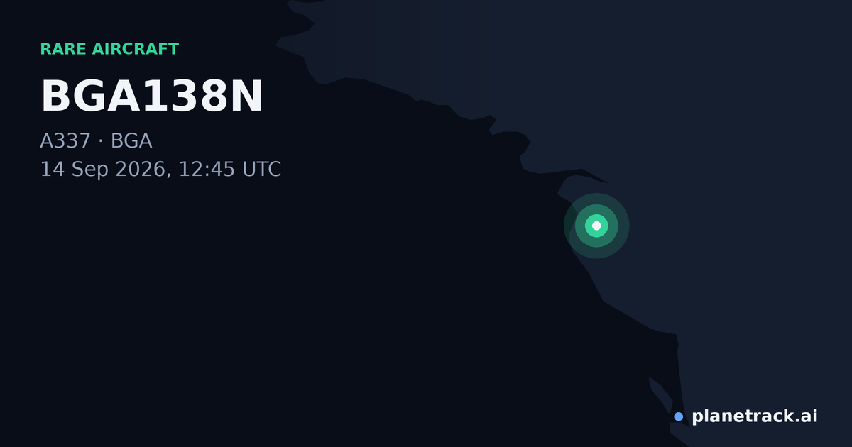 Map of where BGA138N's rare aircraft happened