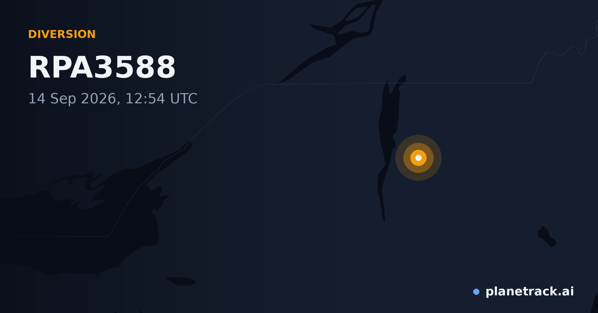 Map of where RPA3588's diversion happened