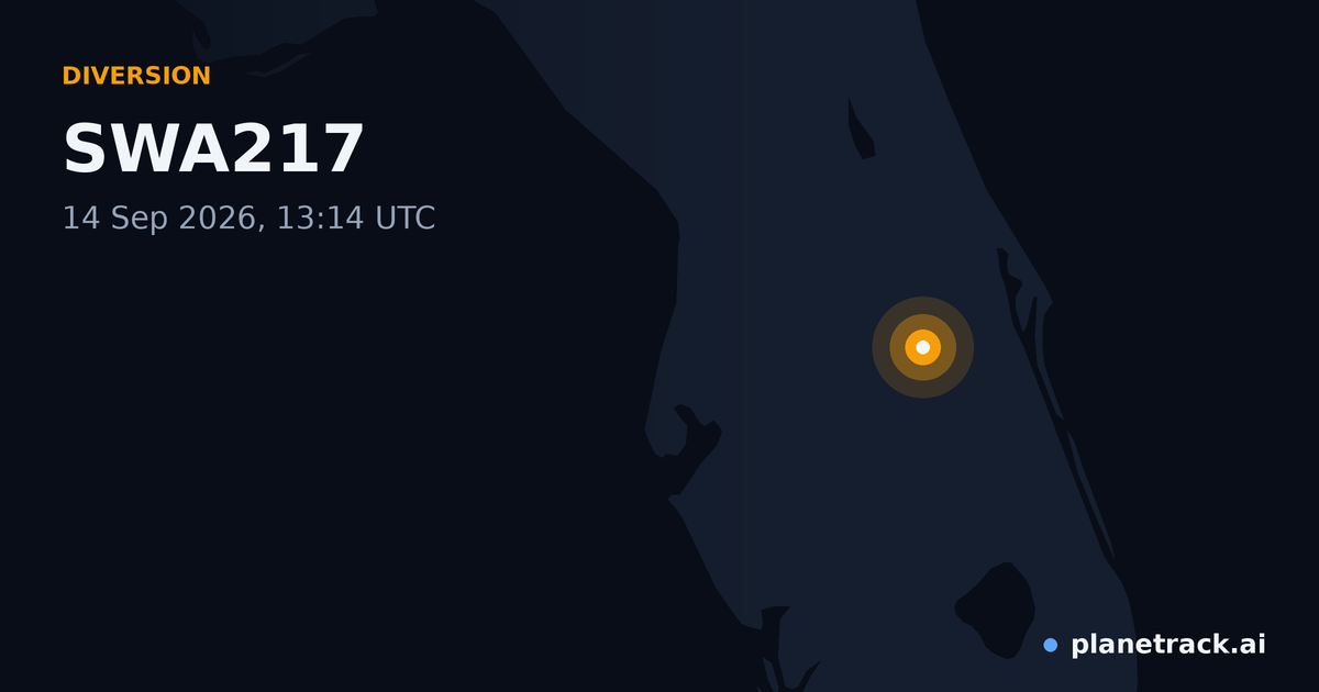Map of where SWA217's diversion happened
