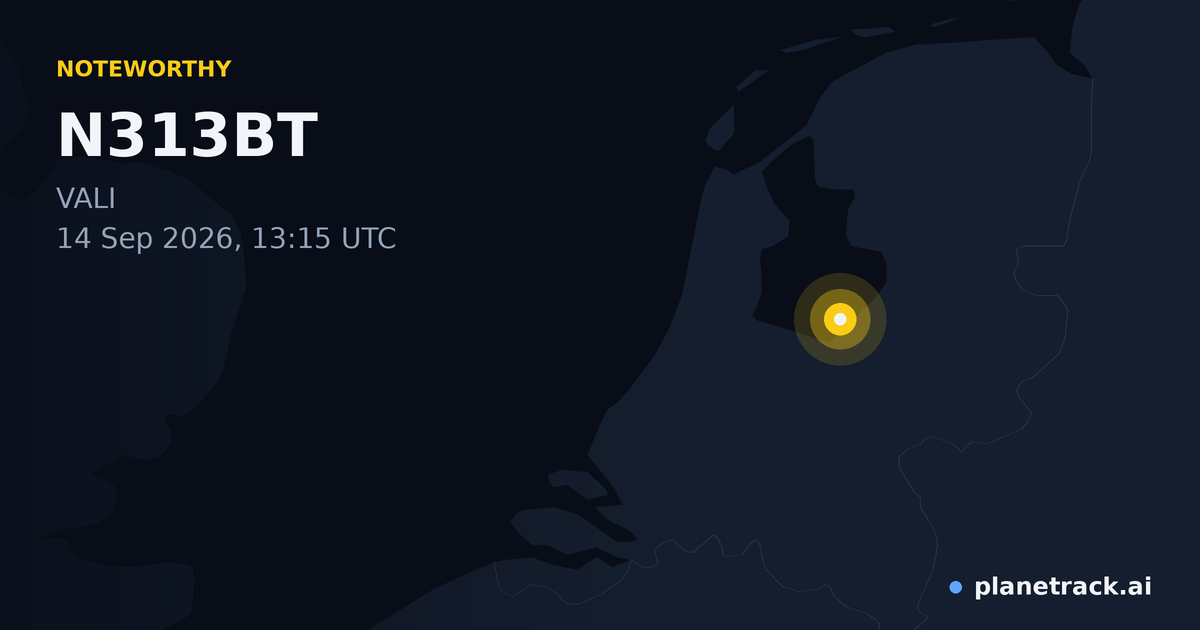 Map of where N313BT's special aircraft happened