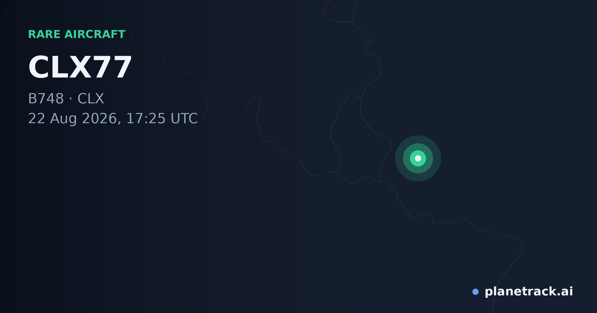Map of where CLX77's rare aircraft happened