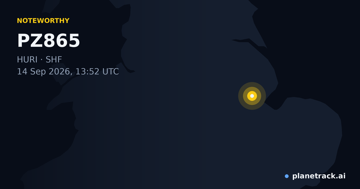 Map of where PZ865's special aircraft happened